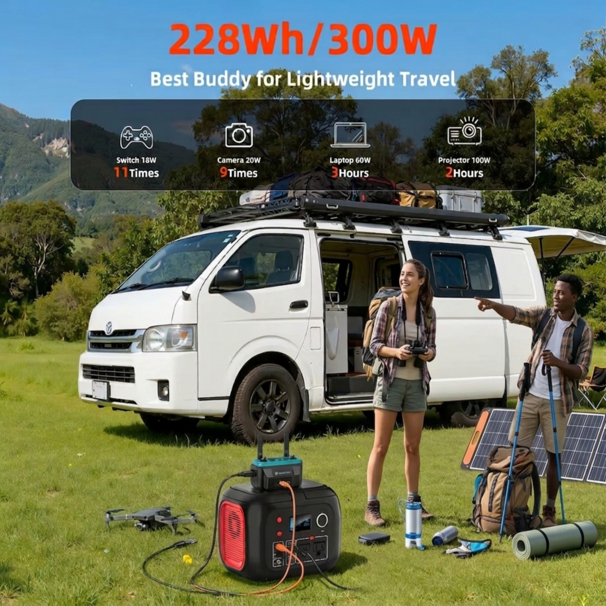⚡ 300W Portable Power Station – Power Your Freedom Anywhere
