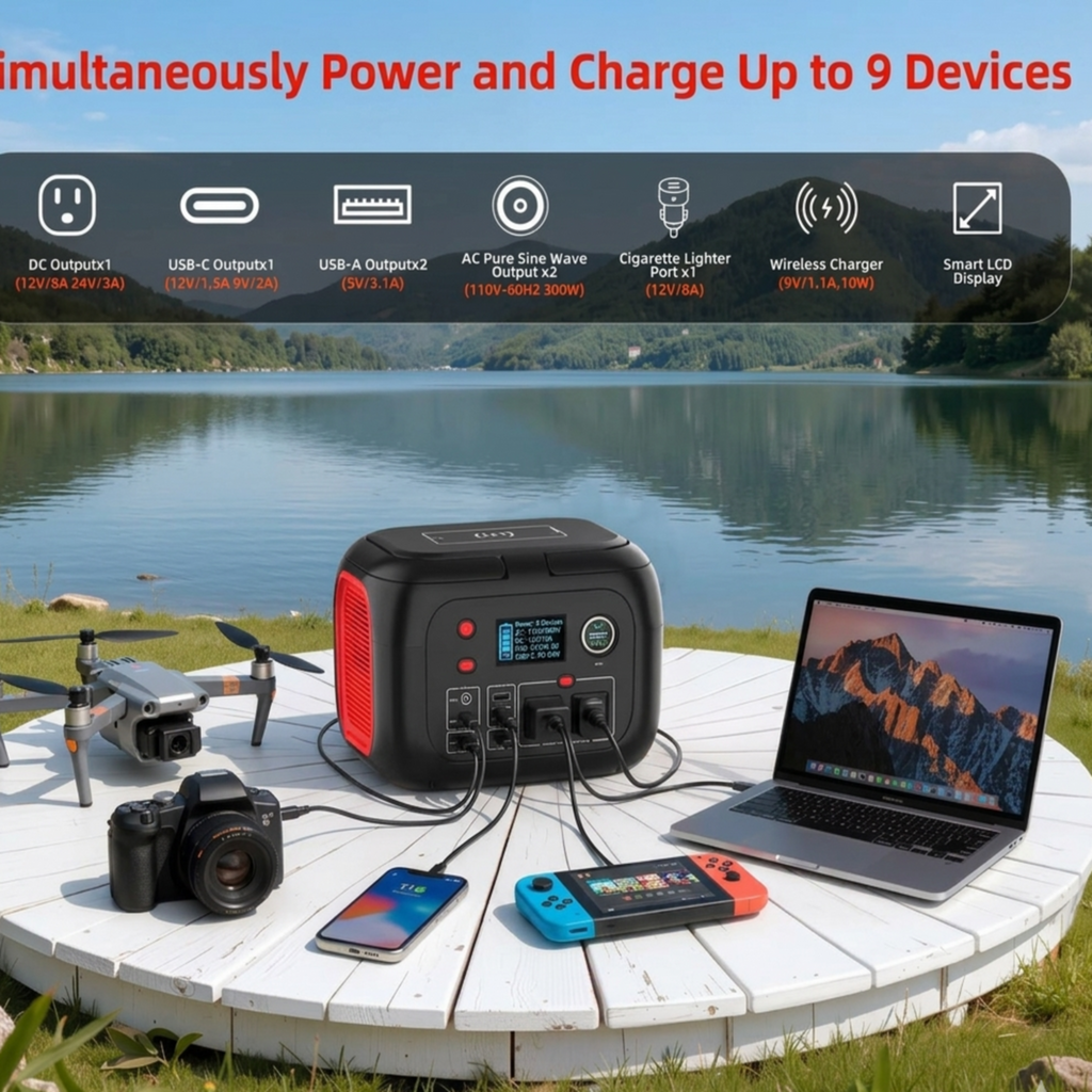 ⚡ 300W Portable Power Station – Power Your Freedom Anywhere
