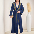 Elegant Embroidered Arab Style Abaya | Long Sleeve, Regular Fit, No Belt, Suitable for All Seasons