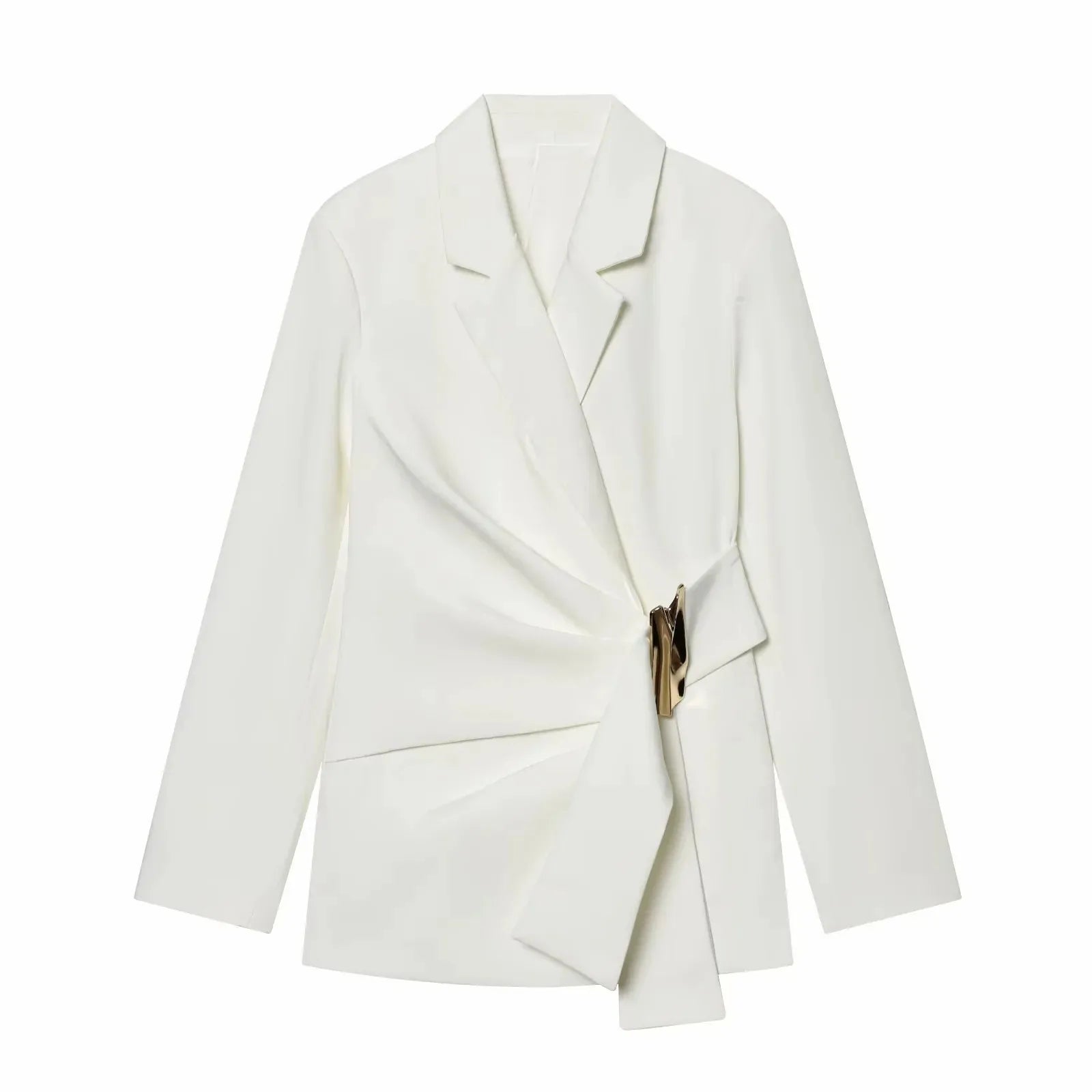 طقم نسائي أنيق قطعتين – بليزر بأكمام طويلة مع بنطال مستقيم عصري