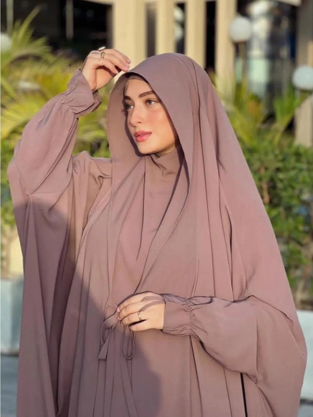 طقم خمار وتنورة نسائي للصلاة – عباية إسلامية محتشمة بغطاء كامل