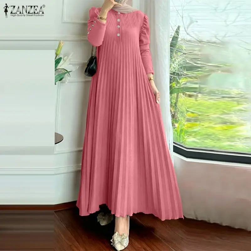 فستان عباية نسائي طويل أنيق – جلابية فاخرة للمناسبات ورمضان والعيد بتصميم عربي راقٍ