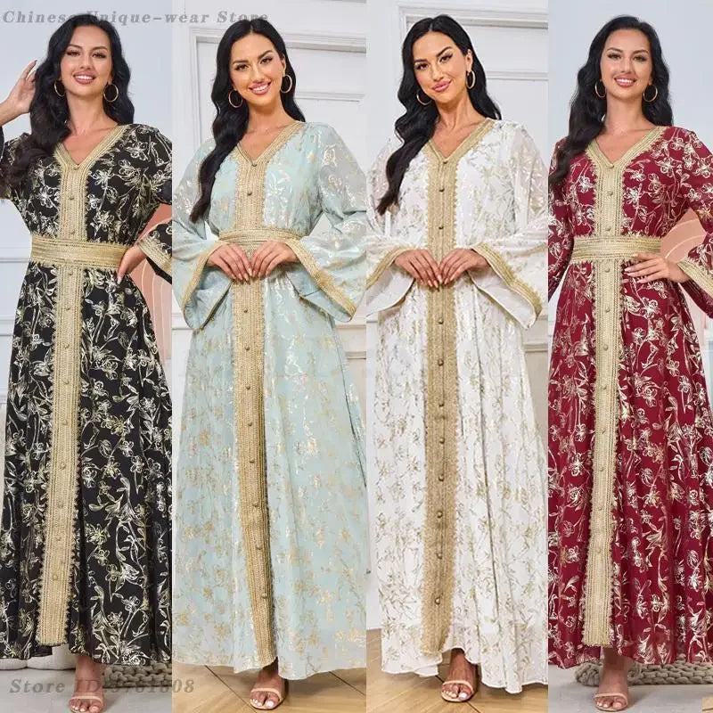 عباية نسائية فاخرة للمناسبات – فستان عربي طويل أنيق