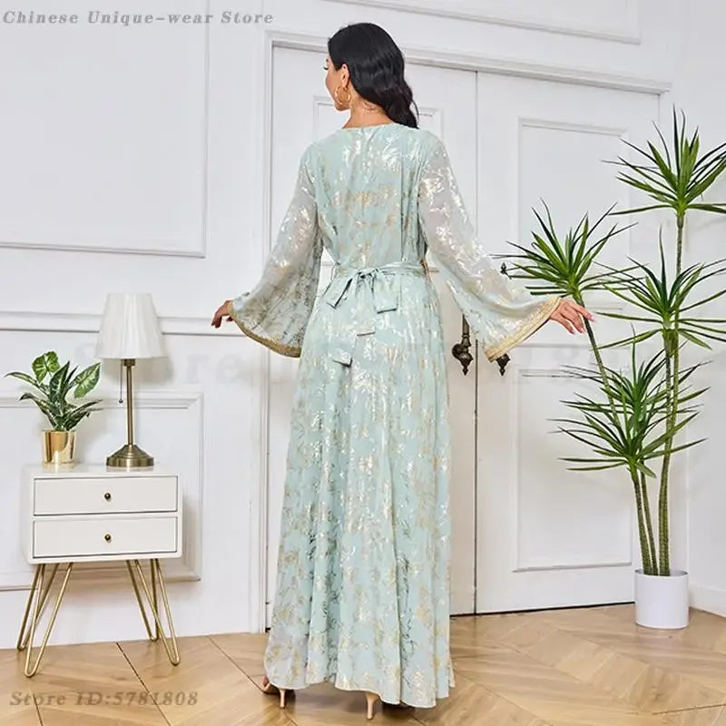 عباية نسائية فاخرة للمناسبات – فستان عربي طويل أنيق