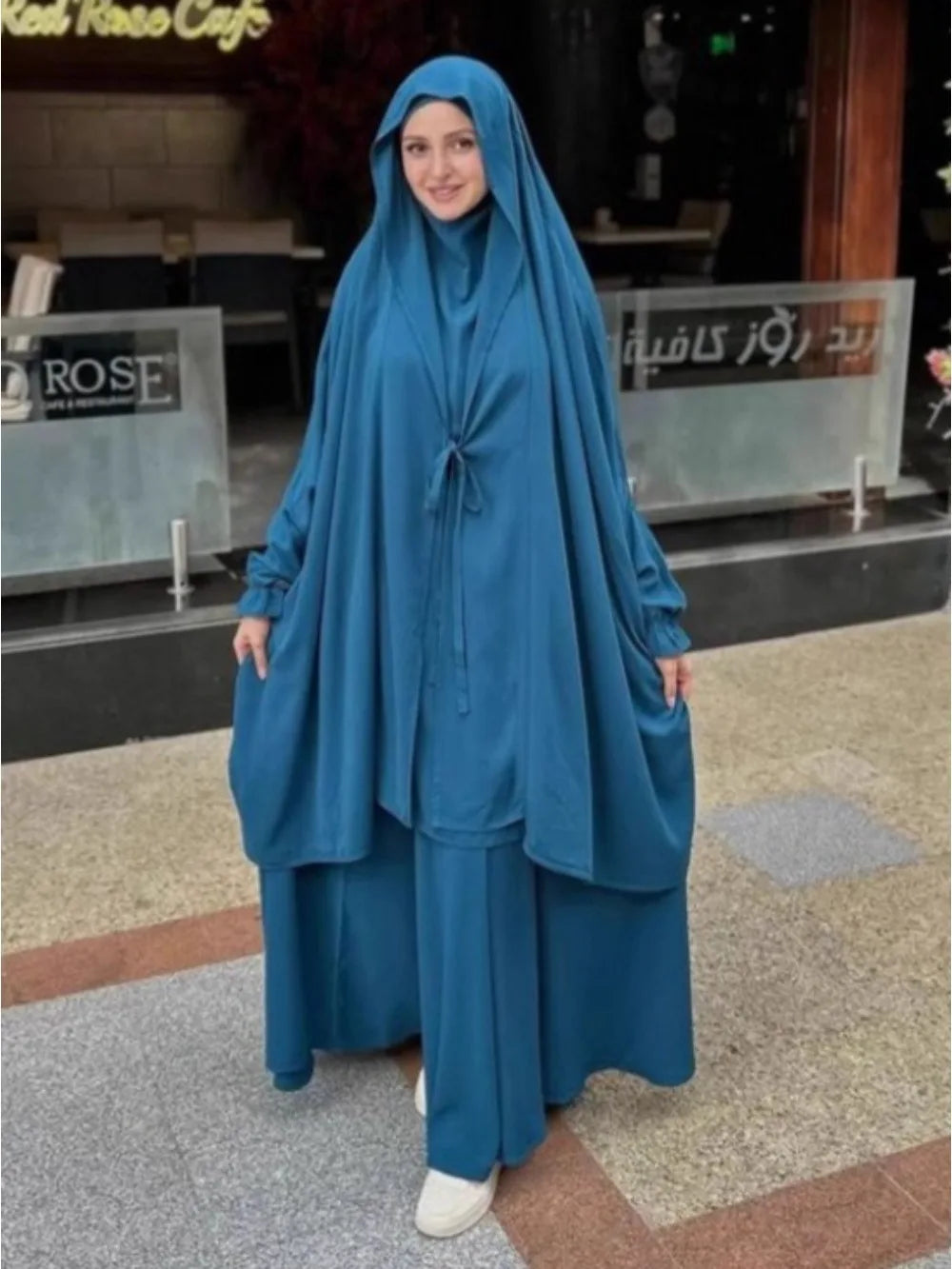 طقم خمار وتنورة نسائي للصلاة – عباية إسلامية محتشمة بغطاء كامل