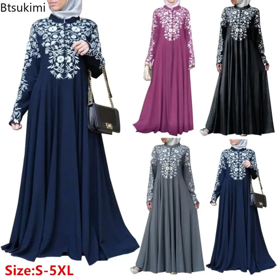 عباية كيمونو مطرزة فاخرة – عباية نسائية مفتوحة من الساتان بتصميم أنيق للمناسبات