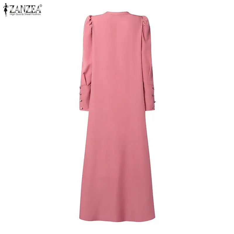 فستان عباية نسائي طويل أنيق – جلابية فاخرة للمناسبات ورمضان والعيد بتصميم عربي راقٍ