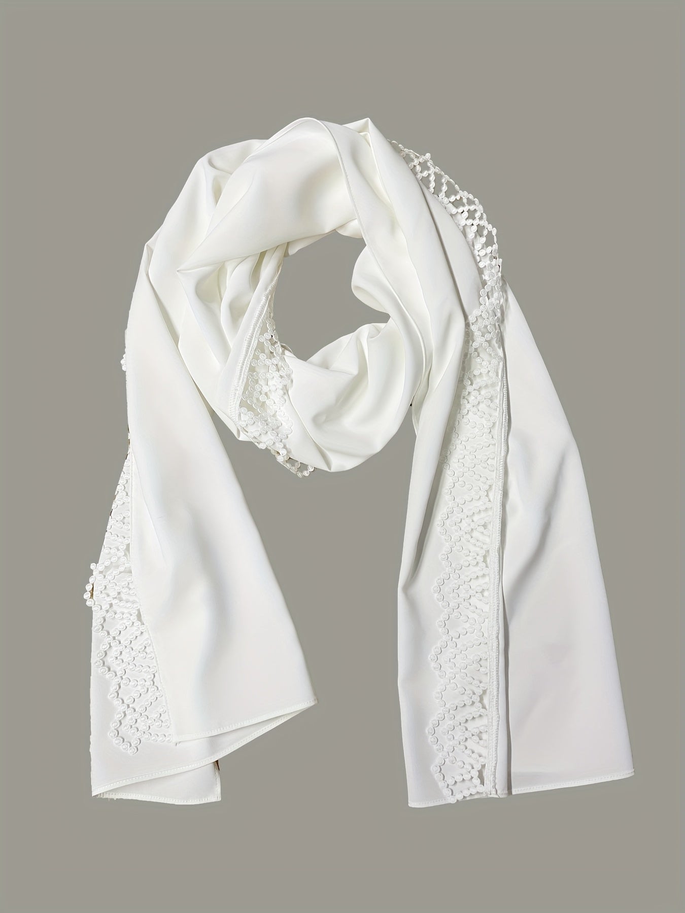 2026 Spring/Summer New Arrival Ladies' New Elegant Middle Eastern Muslim Cardigan White Robe Beach Vacation Dubai Saudi Traditional Clothing RamadanEid Al-FitrEid Al-Adha Exquisite Lace Party Dress Cardigan with Headscarf 1 Q