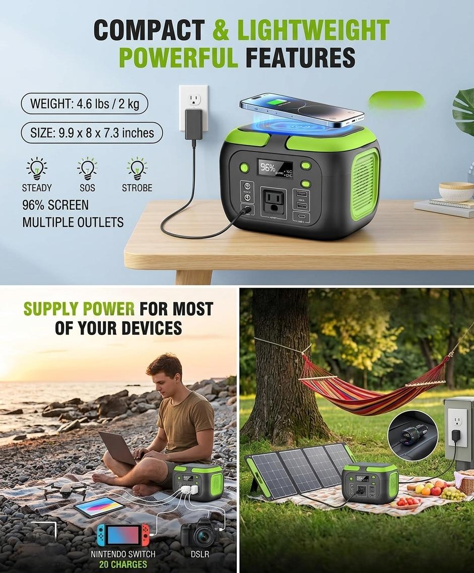 ⚡ 200W Portable Power Station – Reliable Power for Every Journey
