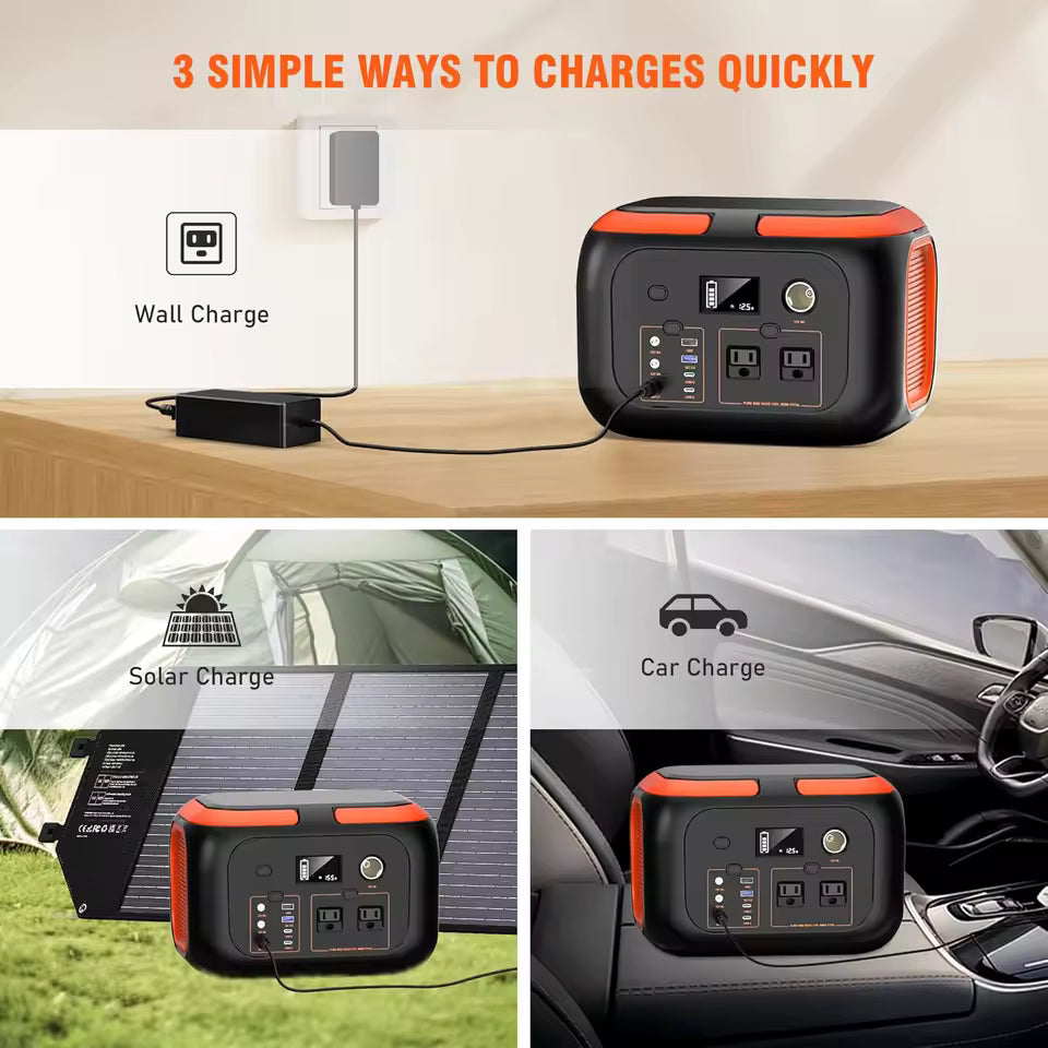 ⚡600 Portable Power Station – 600W Reliable Backup Power Anywhere